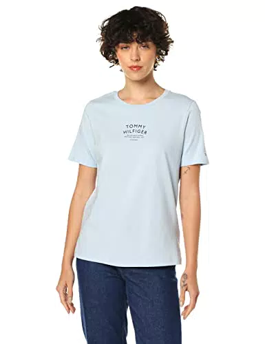Tommy Hilfiger T-Shirt con Stampa Testo Regolare C-nk SS