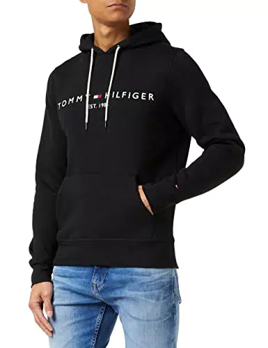 Tommy Hilfiger Felpa con Cappuccio Uomo Core Tommy Logo Hoody