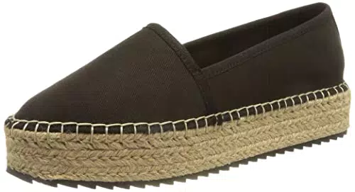 Tommy Jeans Espadrillas Flatform, Pantofole Donna, Nero