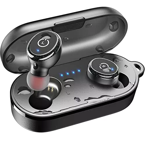 TOZO T10 Auricolari Bluetooth Senza Fili Cuffie Bluetooth 5.3 IPX8 Impermeabili Sportivi in Ear con custodia di ricarica suono di alta qualità
