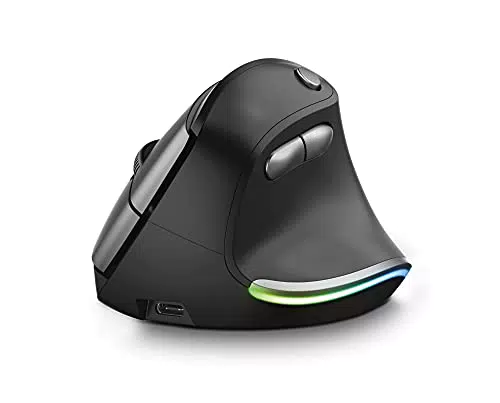 Trust Bayo Mouse Verticale Wireless Ricaricabile, Mouse Ergonomico Senza Filo