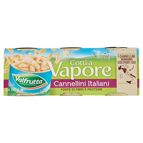 Valfrutta Cannellini Cotti a Vapore, 3 x 150g