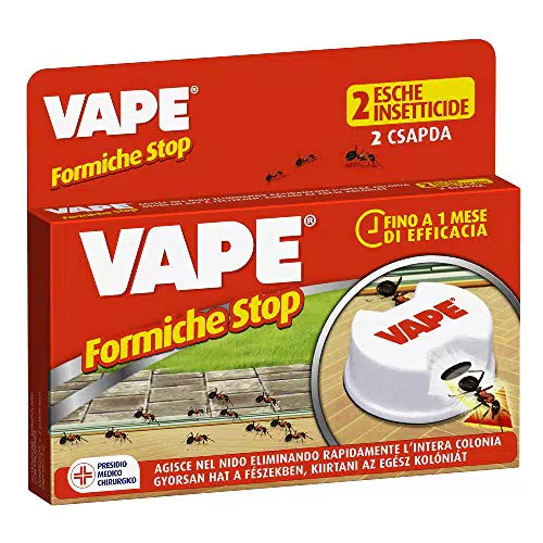 Vape Formiche Stop, Esca Insetticida Anti formiche, Efficace fino a 1 Mese