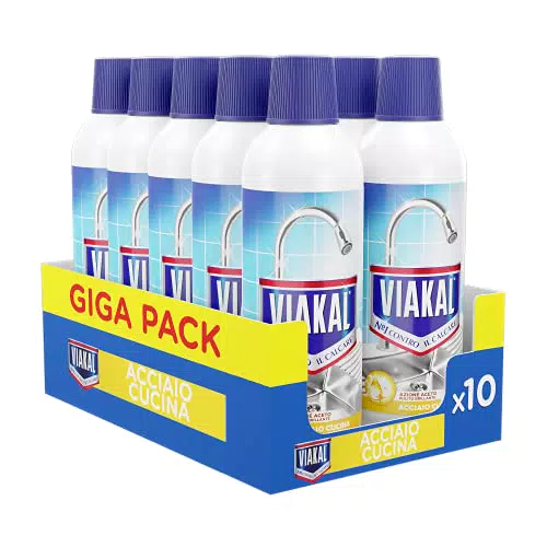 Viakal Anticalcare Detersivo Liquido per Cucina, 10 Confezioni