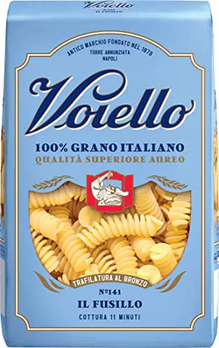 Voiello Pasta Fusilli N.141, Pasta Corta di Semola Grano Aureo 100%