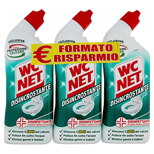 Wc Net - Disincrostante Disinfettante Gel per Sanitari e Superfici, 3 pezzi