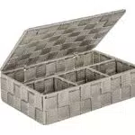 WENKO Organizzatore piccolo con coperchio, colore tortora
