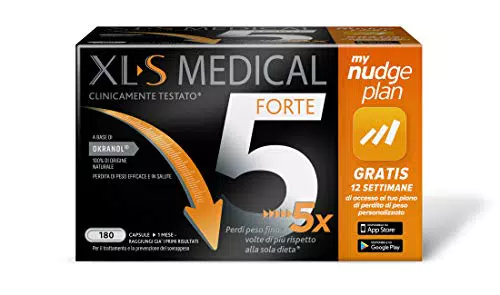 XLS Medical Forte 5 Capsule per la Perdita di Peso, Adatto a Donna e Uomo con 5 Benefici in 1