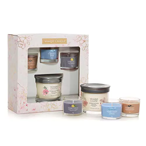 Yankee Candle Confezione Regalo, Tre Candele Votive Profumate E 1 Candela Tumbler Signatureulticolore