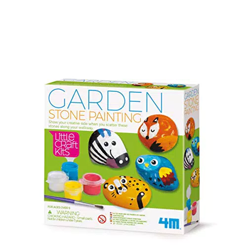 4M - 00-04766 - Creatività e Fantasia - Giardino Kit per Dipingere Sassi
