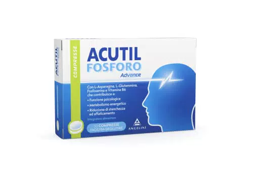 Acutil Fosforo Advance, Integratore Alimentare a Base di L-asparagina, 50 Compresse Facili da Deglutire
