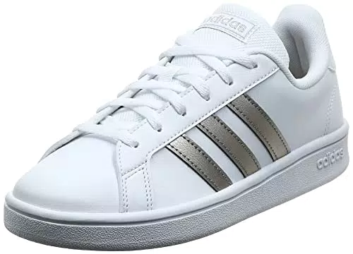 adidas Grand Court, Scarpe da Tennis Donna, White/Platin Met./White