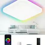 Alexa Plafoniera LED Soffitto WiFi, Etersky Luci Lampada da Soffitto 35CM 24W 2400LM RGB Impermeabile IP54 Compatibile con Alexa e Google Home