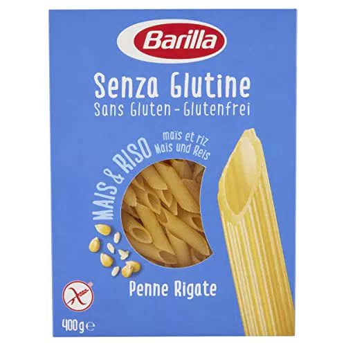 Barilla Pasta Penne Rigate Senza Glutine, Pasta Corta di Mais Bianco