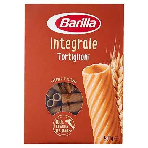Barilla Pasta Tortiglioni Integrali, Pasta Corta di Semola Integrale di Grano Duro