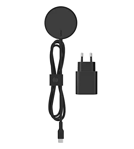 Belkin Caricatore MagSafe, Caricabatterie wireless magnetico - Nero