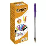 BIC, Cristal Multicolour, Penna Sfera Colorate, Punta Larga 1.6mm