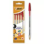 BIC Rosse Penne a Sfera, Cristal Original, Ottime per la Scuola