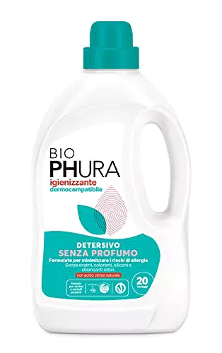 BioPhura Detersivo lavatrice igienizzante 1000ml senza profumo