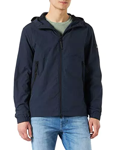 Calvin Klein Crinkle Nylon Blouson W. Hood Giacca, Calvin Navy