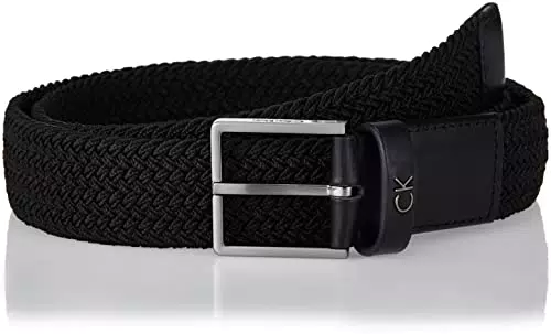 Calvin Klein Formal Elastic Belt 3.5cm Cintura, Nero