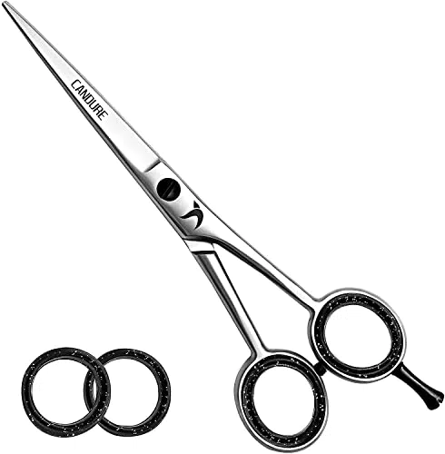 Candure Forbici Parrucchiere Professionali Forbice per Capelli da Barbiere per Taglio di Capelli Acciaio Inossidabile