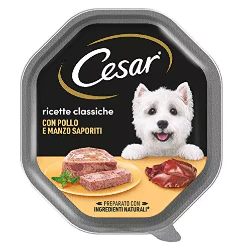 Cesar Ricette Classiche Cibo per Cane, con Pollo e Manzo Saporiti