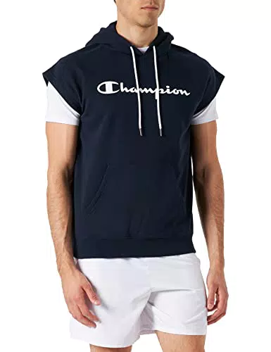 Champion American Classics Big Logo Short Sleeve, Felpa con Cappuccio