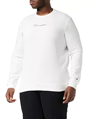 Champion Soft Fluo Crewneck, Felpa, Uomo, Bianco, M