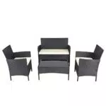 Chicreat Set lounge in polyrattan per interni ed esterni