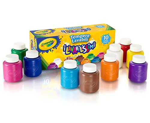Crayola I Lavabilissimi - 10 Tempere Lavabili per Bambini