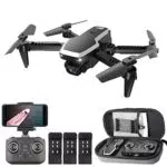 CSJ S171 PRO RC drone con fotocamera 4K Mini drone Dual Camera Quadcopter pieghevole per bambini con funzione traiettoria volo modalità headless 3D