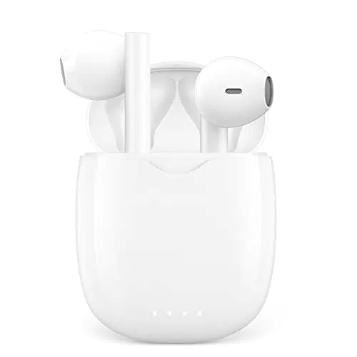 Cuffie Bluetooth Unyblie Senza Fili Auricolari Bluetooth Sportivi con Microfono Wireless in-Ear Sport Earphones Stereo Tocca Controllo per Huawei Samsung Xiaomi iPhone Bianco