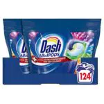 Dash Pods Detersivo Lavatrice In Capsule, 124, Azione Igienizzante Per Capi Colorati