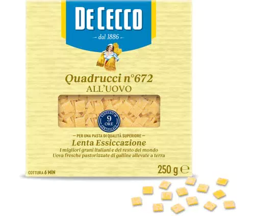De Cecco Quadrucci All'Uovo n° 672 - 250 g