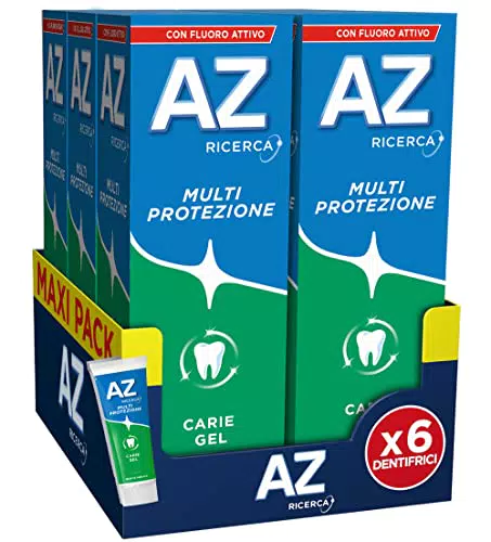 Dentifricio AZ Multi Protezione Carie Control Gel, Ideale per la Famiglia