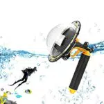 Dome Port per GoPro Hero 8 Nero: Porta GoPro Subacquea Custodia Impermeabile per Gopro Hero 8 Black Action cam Diving Fotografia Protettiva Case fotocamera con Grilletto a Pistola Grandangolo