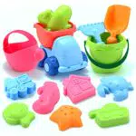 Dreamon Giocattoli da Spiaggia con Borsa a Rete Spiaggia di Sabbia Giocattoli Set Giochi Sabbia per i Bambini Babies
