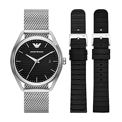 Emporio Armani Orologio A Tre Lancette, Acciaio Inossidabile