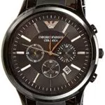 Emporio Armani Orologio Cronografo Quarzo Uomo con Cinturino in Ceramica