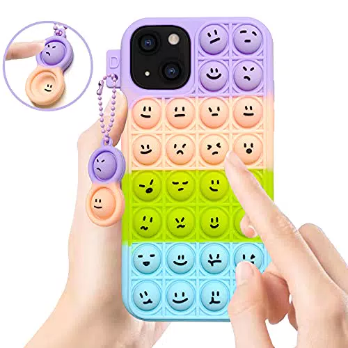 Fidget Toys Cover Compatibile con iPhone 13, Push Bubble Fidget Toys Antistress Set Silicone Custodia Protettiva