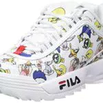 Fila WB Disruptor AOP Kids, Scarpe da Ginnastica, Bianco