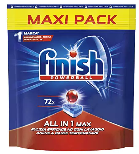 Finish All in 1 Max Pastiglie Lavastoviglie, 72 Capsule Lavastoviglie