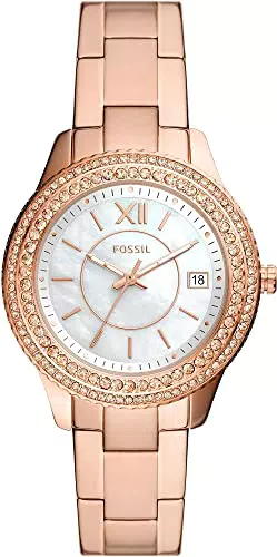 Fossil Orologio Analogico al Quarzo Donna con Cinturino in Acciaio Inossidabile ES5131