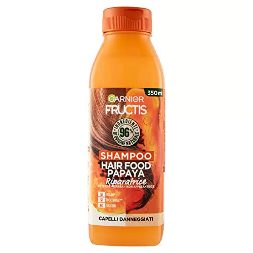 Garnier Fructis Hair Food Papaya Riparatricehampoo per Capelli danneggiati