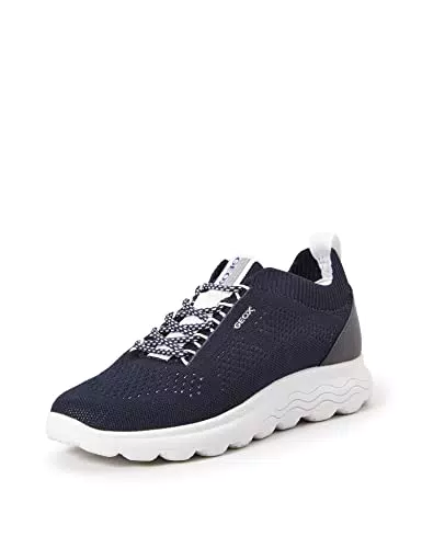 Geox D Spherica Donnacarpe da Ginnastica, Blu