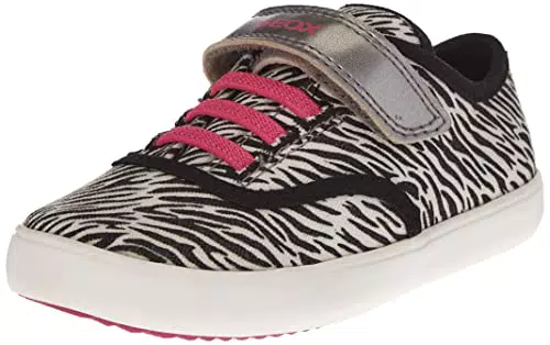 Geox J Gisli Girlcarpe da Ginnastica Bambina, Bianco e Nero