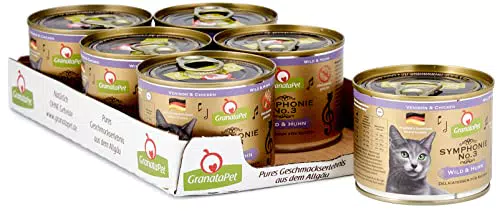 GranataPet Symphonie No. 3 con selvaggina e pollo, cibo gatti senza cereali e zuccheri aggiunti