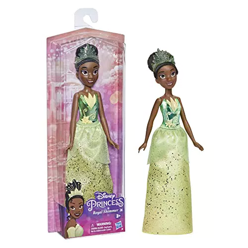 Disney Princess Royal Shimmer - Bambola di Tiana, Fashion Doll con Gonna e Accessori