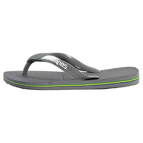 Havaianas Brasil Logo, Infradito Unisex-Adulto, Grigio
